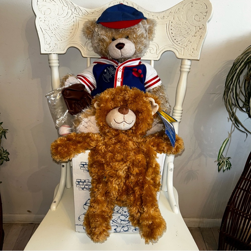 Build a Bear Centennial Baseball Outfit & Box + NWT unstuffed Read Teddy Bears